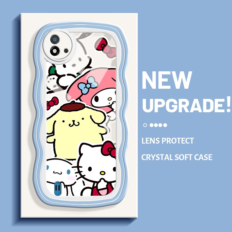 Casing Ponsel untuk Realme C20 C20A C11 2021 C11 2020 Narzo 50i Case lucu Mini pola Moe berwarna-war