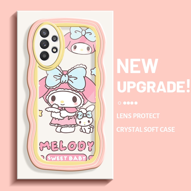 Casing Ponsel untuk Samsung galaxy A32 4G A32 5G A33 5G M32 5G Case melodi lucu krim warna-warni cas