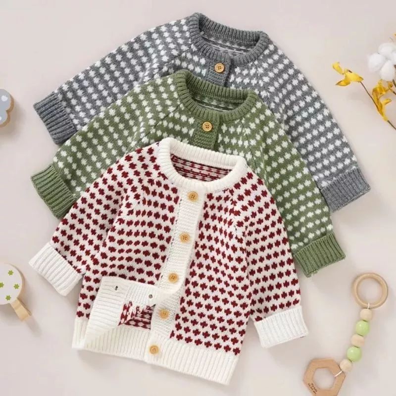 Kids Cardy Bintik Polka rajut Anak