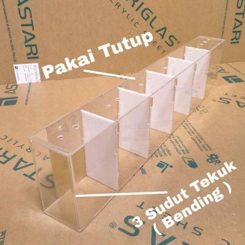 Aquarium Soliter Akrilik Cupang 5 Kamar 50 X 8 X 12 2Mm Free Bubble