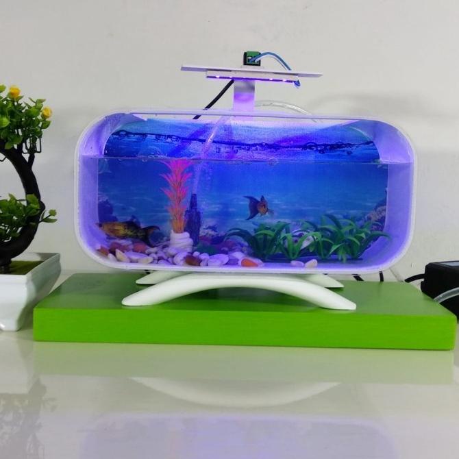 Aquarium Mini Akrilik Dengan Aerator Lengkap Termasuk