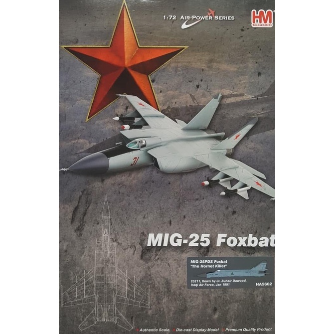 Diecast Pesawat Tempur Mig-25 Iraqi Af, 1991 (Ha5602) - Hobby Master