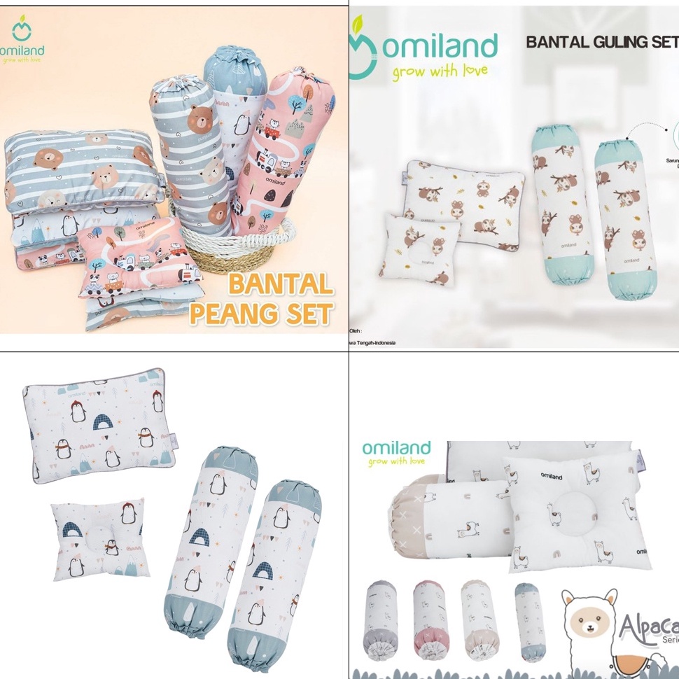 TERPERCAYA Bantal Bayi Omiland/ Bantal Omiland / Bantal Peyang Omiland / Omiland Bantal Guling Set B