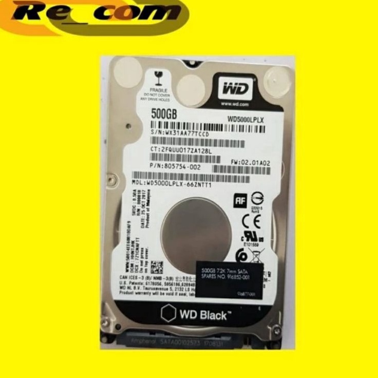 Pengemasan HDD 500GB LAPTOP WD BLACK / BLUE SLIM Pusat Belanja