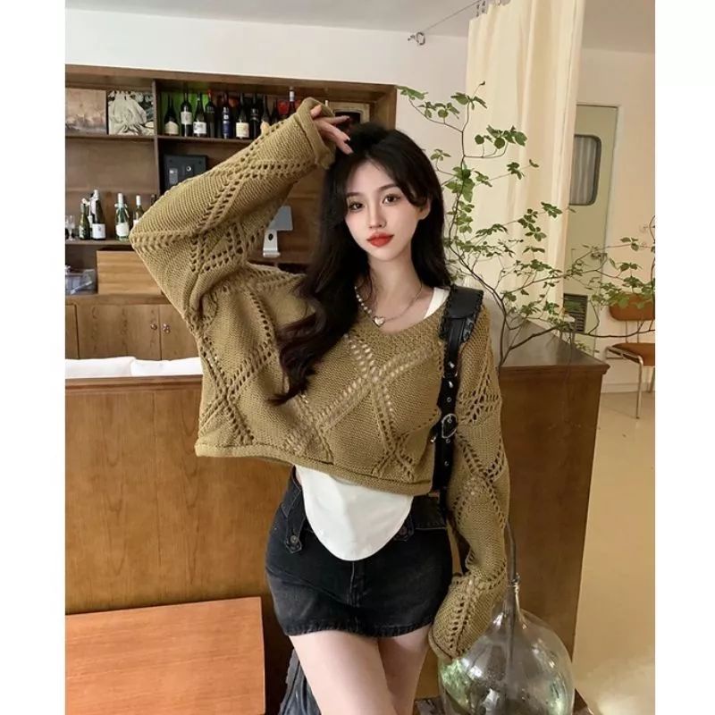 Brick Blouse Korean rajut