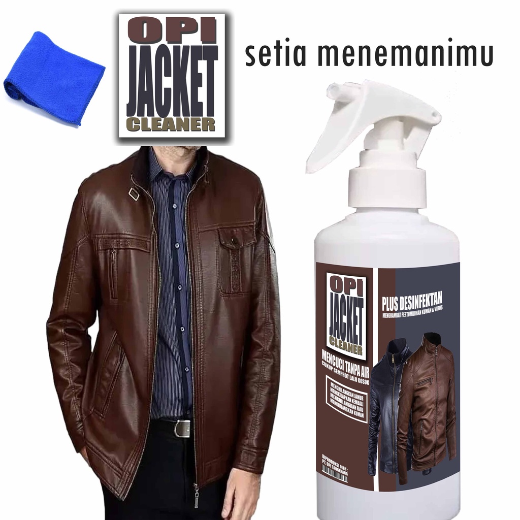 Pembersih tanpa air 250ml Spray pembersih jaket kulit dan jaket berbahan sintetis praktis tinggal semprot EPS44 TKBB3