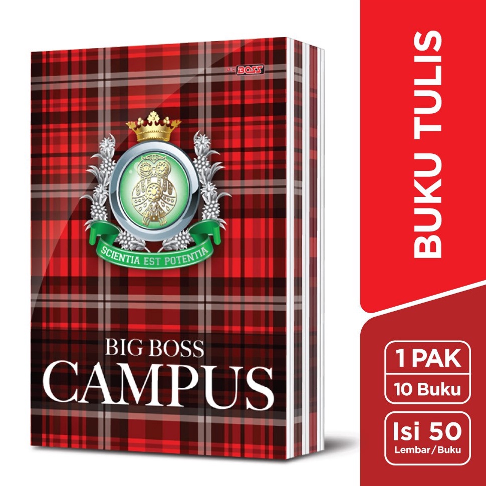

HARGA TERMURAH Exercise Book Big Boss Campus 250 x 180 mm 50lbr BBO EB 50 CAM