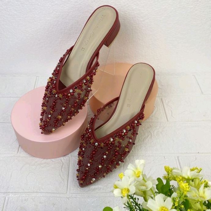 KEYLA MAROON WEDDING SHOES