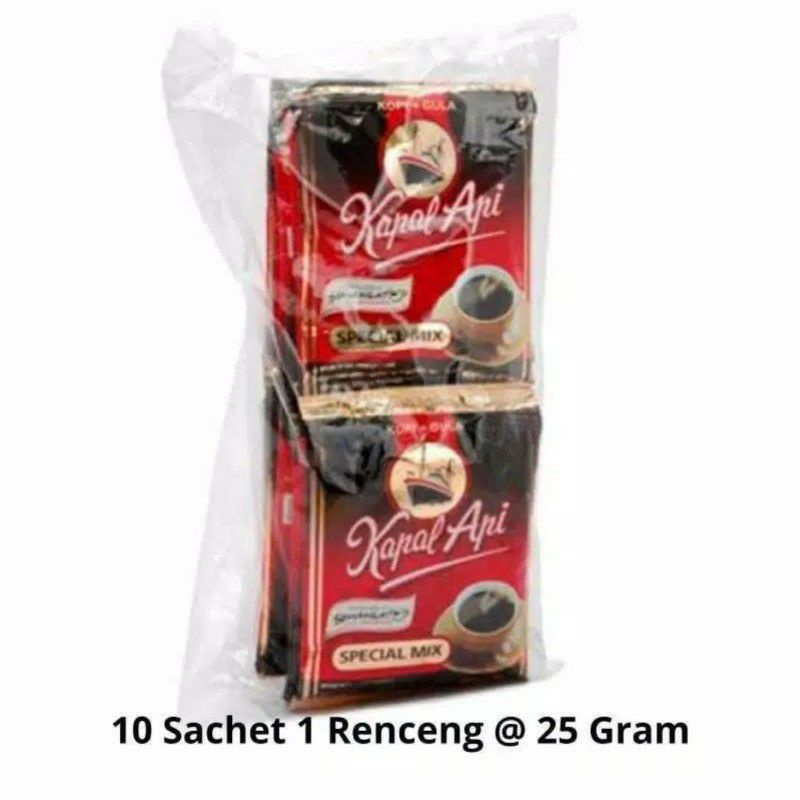 

kopi kapal api special mix kopi dengan gula 1 renceng isi 10