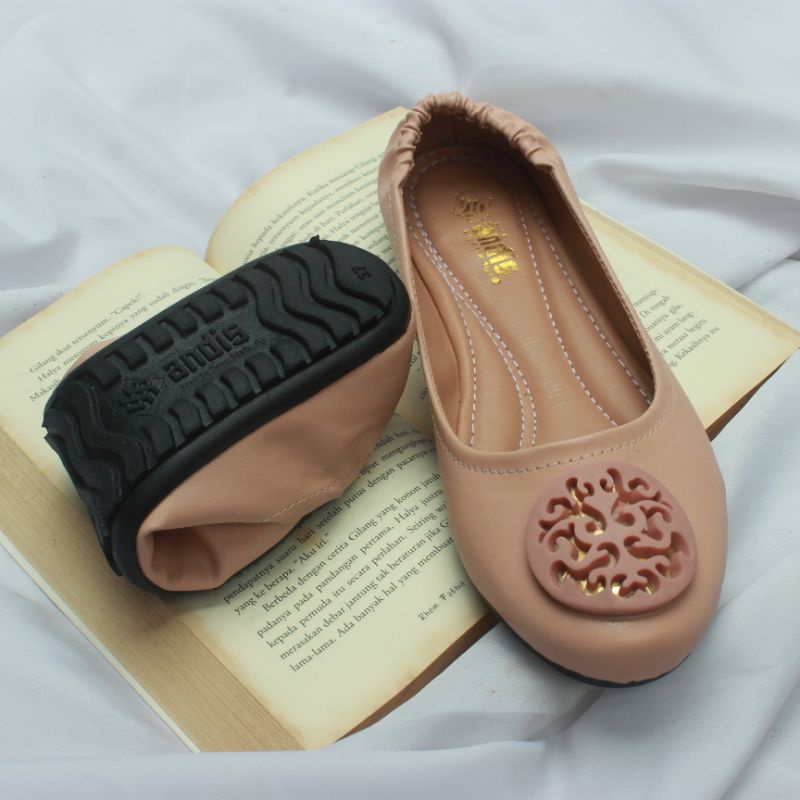 Andas Andis - Sepatu Flatshoes Ballerina Wanita Binna