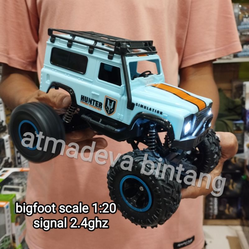 Mobil Remote Control Hero Deffender Led Scale 1:20 Batre Cash Mainan Keluarga Murah