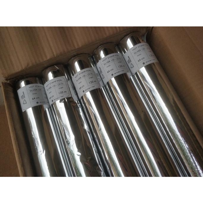 

Hot Stamping Foil Silver Poly emboss hot print 64cm x 120m