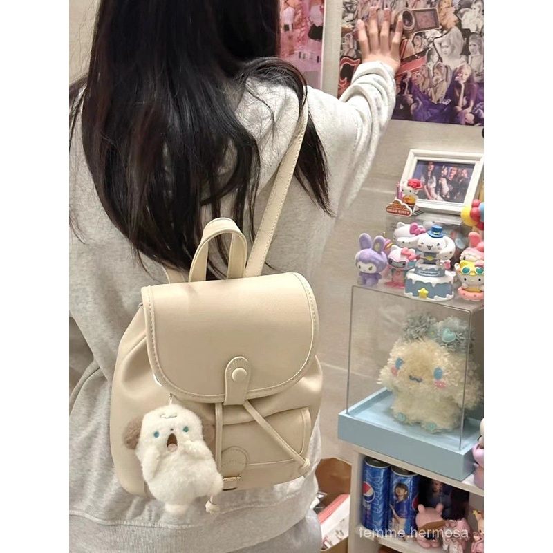 Tas wanita tas bahu tas ember kulit lembut baru tas ember sederhana tas ember kapasitas besar siswa