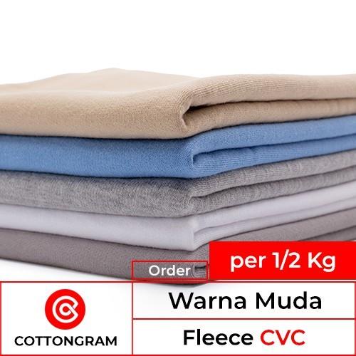 Terlaris Kain Fleece Bahan Jaket Sweater Hoodie Cvc Premium Muda Setengah Kg
