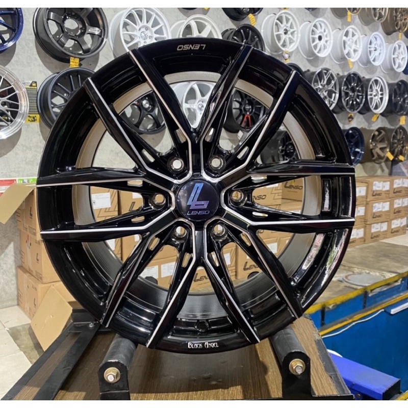 Velg Mobil Lenso Black Angel V9 R18 untuk Fortuner Pajerosport Hilux
