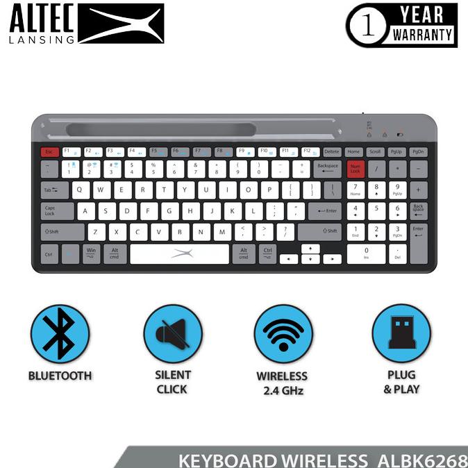 Altec Lansing Keyboard Dual Mode Wireless/Bluetooth ALBK6268
