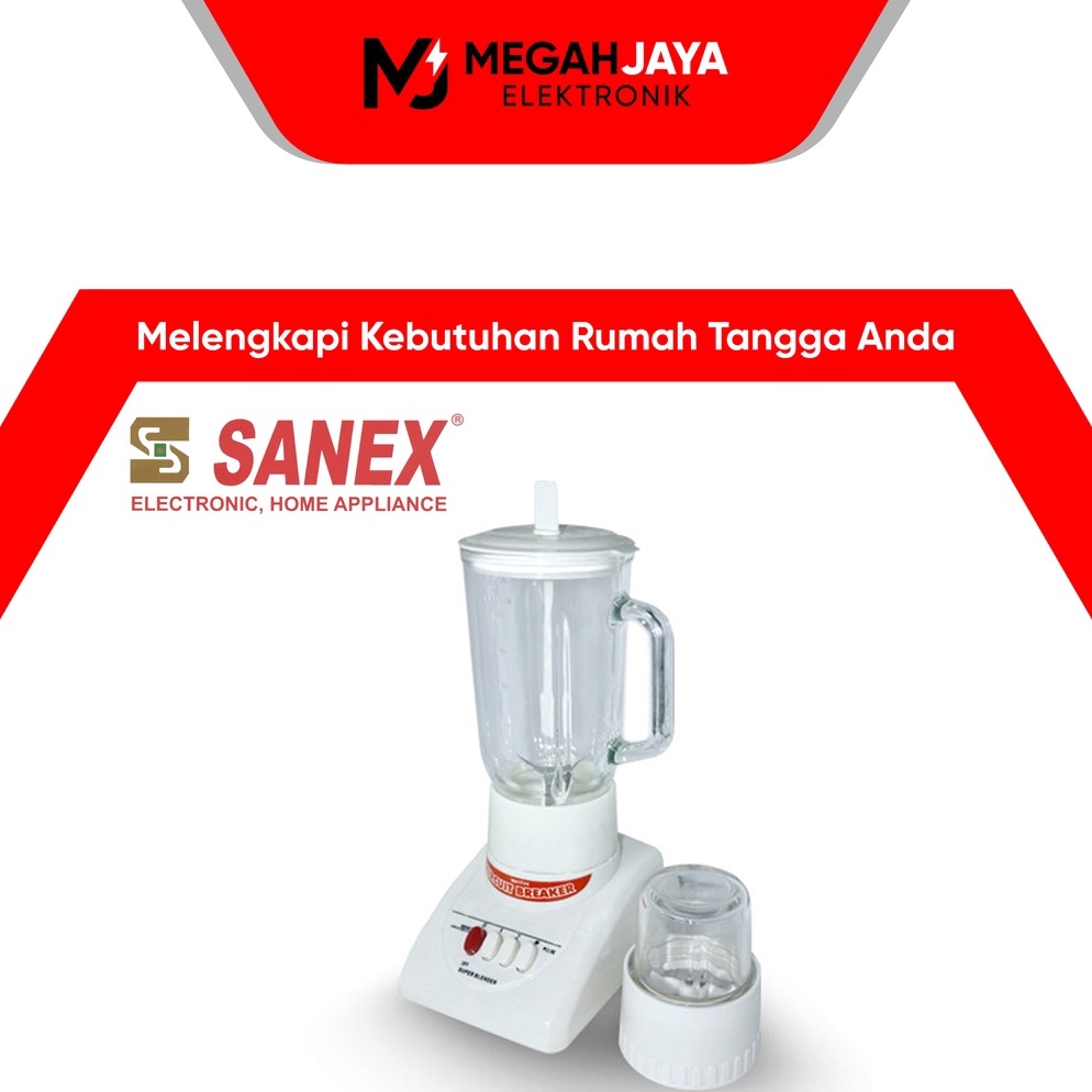 TERPERCAYA SANEX BLENDER MX-T2GN / MX T2GN / MX-T8GN / MX T8GN (KACA / 1 LITER) GARANSI RESMI