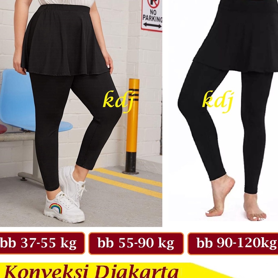 [KODE 90WT8] Celana Legging Rok Olahraga Wanita Senam Lari Zumba Bersepeda Ukuran STD dan JUMBO Rok 