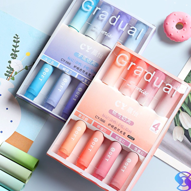 

Stabilo/Highlighter ujung 4 warna 4pcs/pak-Suning Mall {KDR.3Jn23ᴬ}