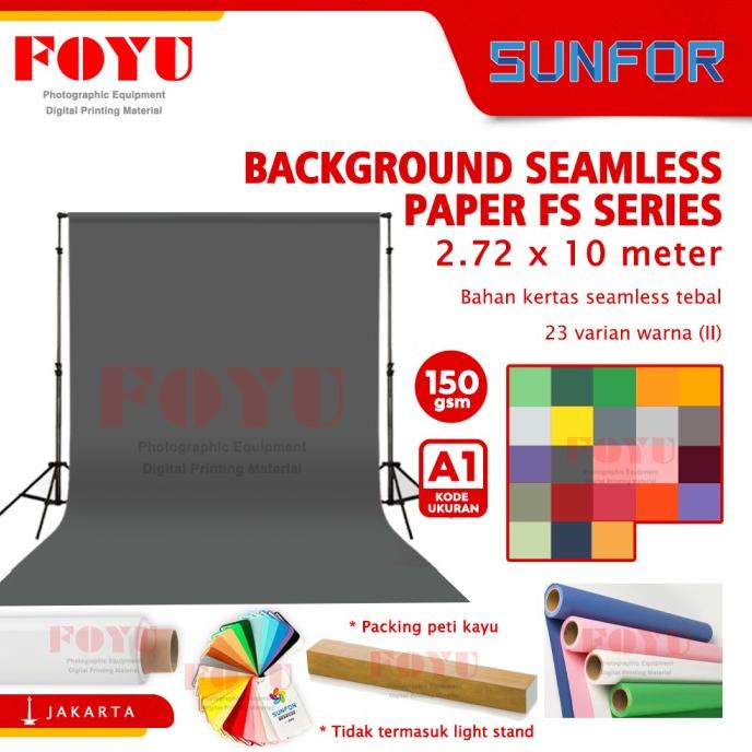 

Background Paper Kertas Polos Seamless Sunfor Uk. 2.7X10 M Fs Series B