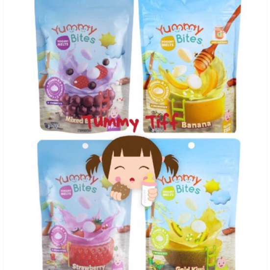 

Terlaku... Yummy Bites Yogurt Melt snack bayi 20gr / Yummybites Yoghurt melt 20gr