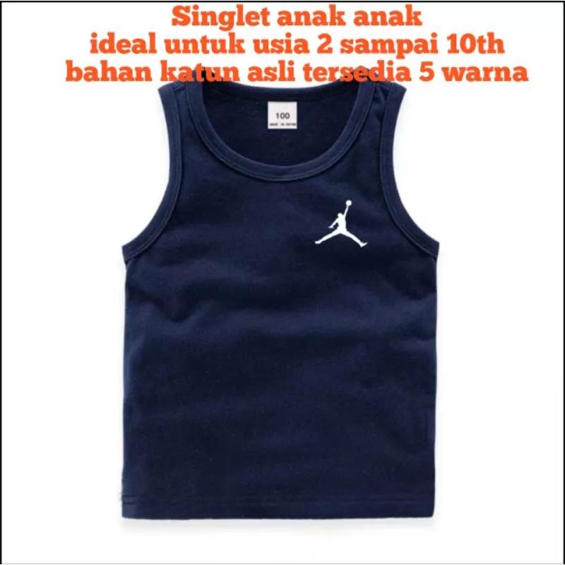 Singlet Anak J0rd4n Kaos Singlet Anak Ideal Usia 2-10 Tahun