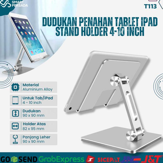 Stand Tablet Aluminium Holder Dudukan Ipad Desktop POS Meja Kasir 10