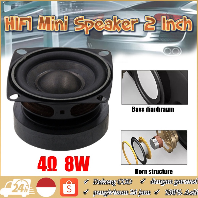 Jaman Now.. HIFI Mini Speaker 2 inch 4Ω 8W bass Pemutar Bluetooth 2 inch High Power mid-woofer Super Low Bass Magnet 36