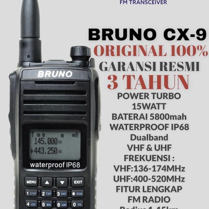 HT BRUNO CX 9 alternatif motorola icom yaesu kenwood alinco