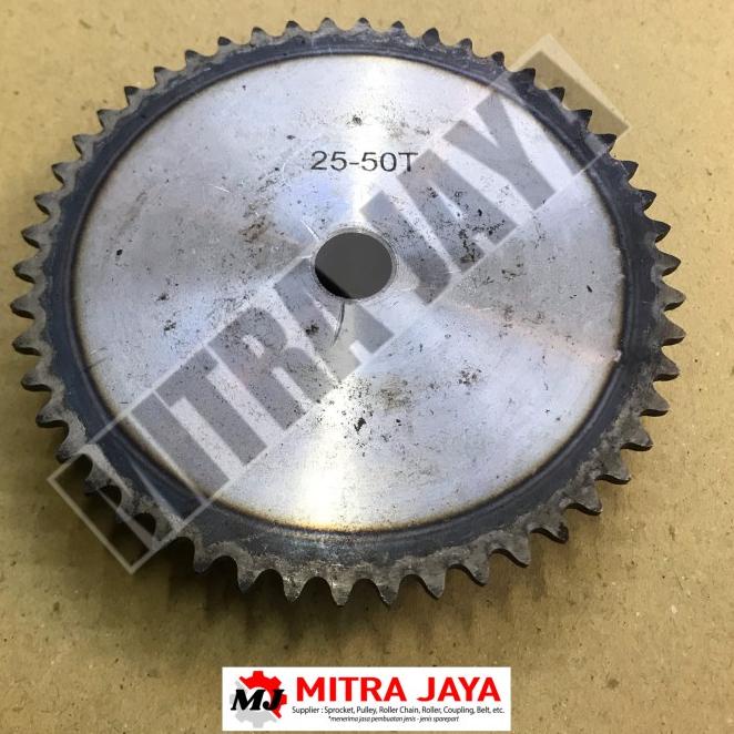 Sprocket Gear Single Rs 25 X 50T Sprocket Rantai Gigi 50