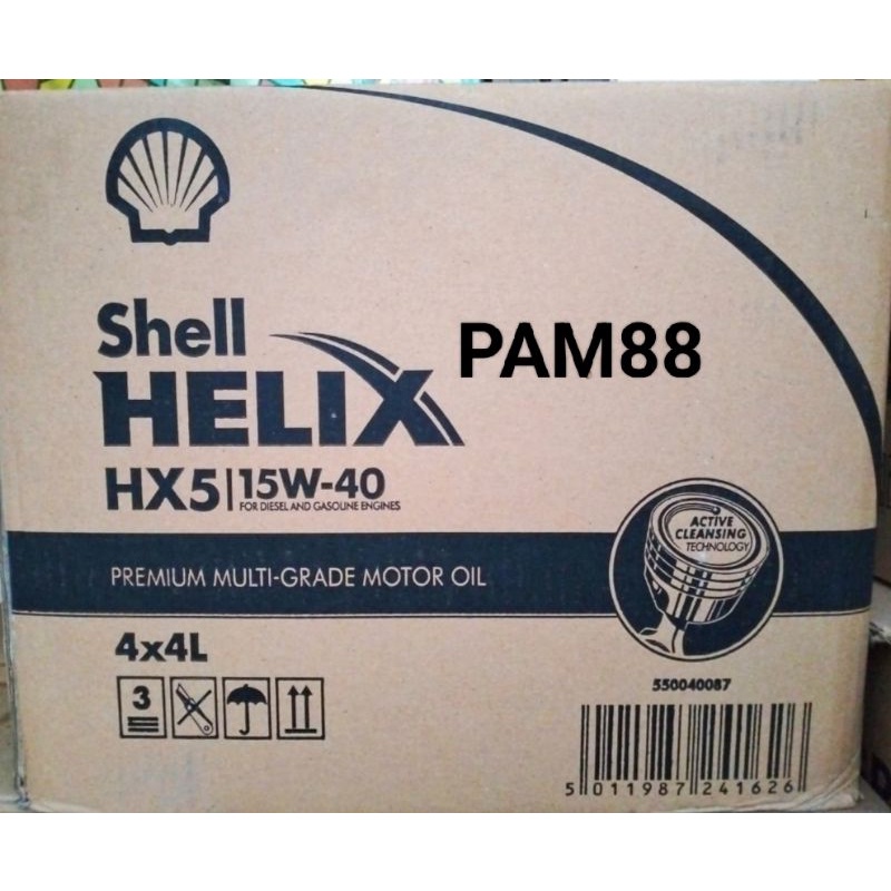 Oli Shell helix.. Hx5..4 liter 15 W - 40..1 dus = 4 btl