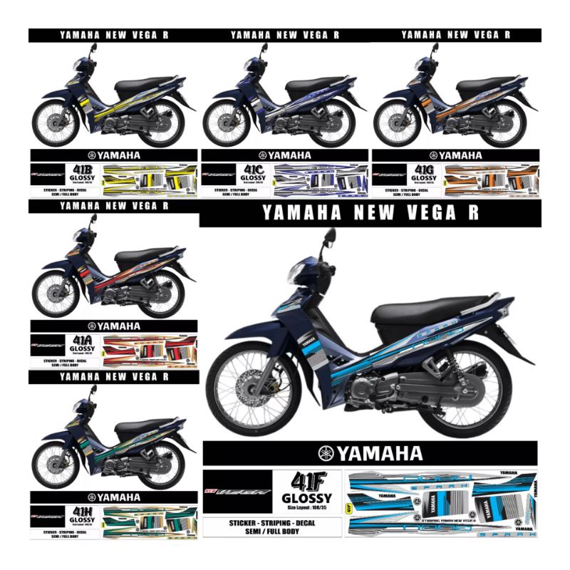 Decal Sticker striping Vega r spark nano / stiker variasi Vega new