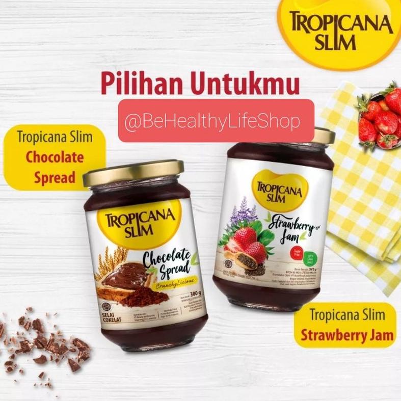

Selai Tropicana Slim Chocolate Spread / Strawberry Spread / Peanut Kacang Spread 300 gr Best Seller