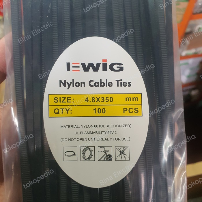 

Best Seller Kabel Ties Ewig 4,8 X 350 Mm 4.8X350 Mm 35 Cm