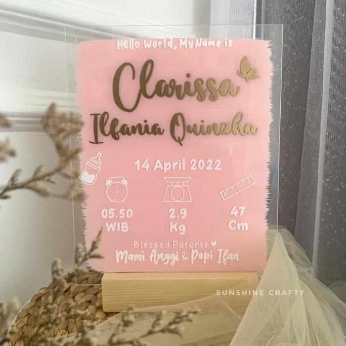 

Terlaris Hospital Board Acrylic / Papan Nama Bayi / Custom / Handmade