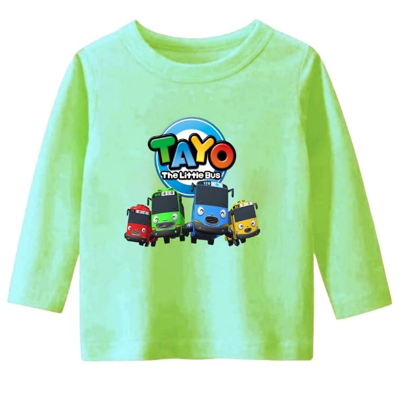 Baju kaos Lengan Panjang anak 1-12Tahun Bus Tayo