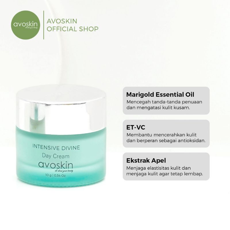 AVOSKIN Intensive Divine Day Cream - Creme Hydratante | For All Skin Type - 10 g