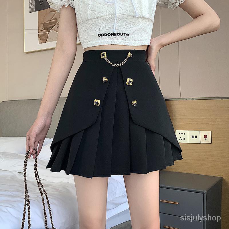 [✅BISA COD] #Sisjuly# Rok A-line wanita / rok lipit tidak beraturan rok setengah badan wanita / ping