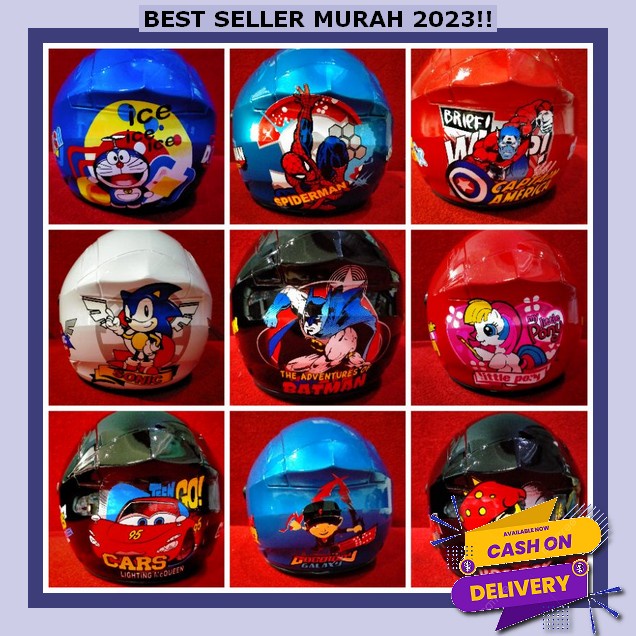 Hellem Kids Lucu Aman Helem Anak Anak Helmet Ank Motif Hlm Anak2 Kecil Helwm Paud Sd Umur 2 3 4 5 6 