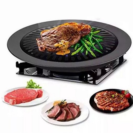 [KODE I0TWO] ( OTP ) Ultra Grill Smoke 32 Alat Panggang Korea Smokeless BBQ Grill Pan Bulat Kompor H