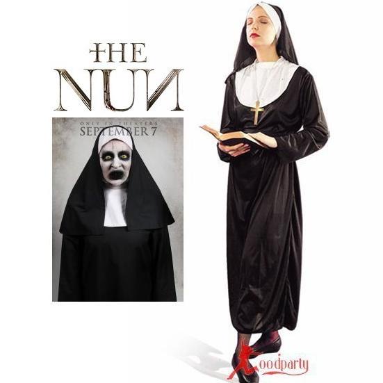 costume kostum halloween hantu valak the nun biarawati cosplay