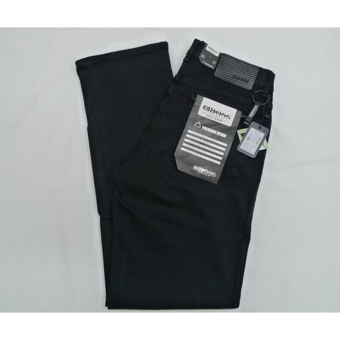 GROSIR Celana Jeans Pria Panjang ZG BOSS Black (Soft Stretch Jeans)