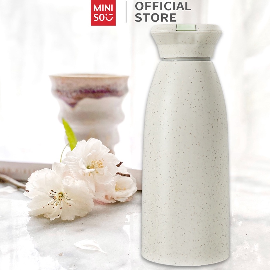 [KODE PRODUK DFN996973] MINISO Botol Minum Kaca 350ml botol minum kecil botol minuman botol air minu