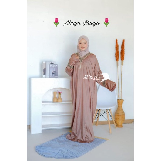 Navya XL abaya sholat mukena terusan tanpa kepala mukena Lintha jilbab