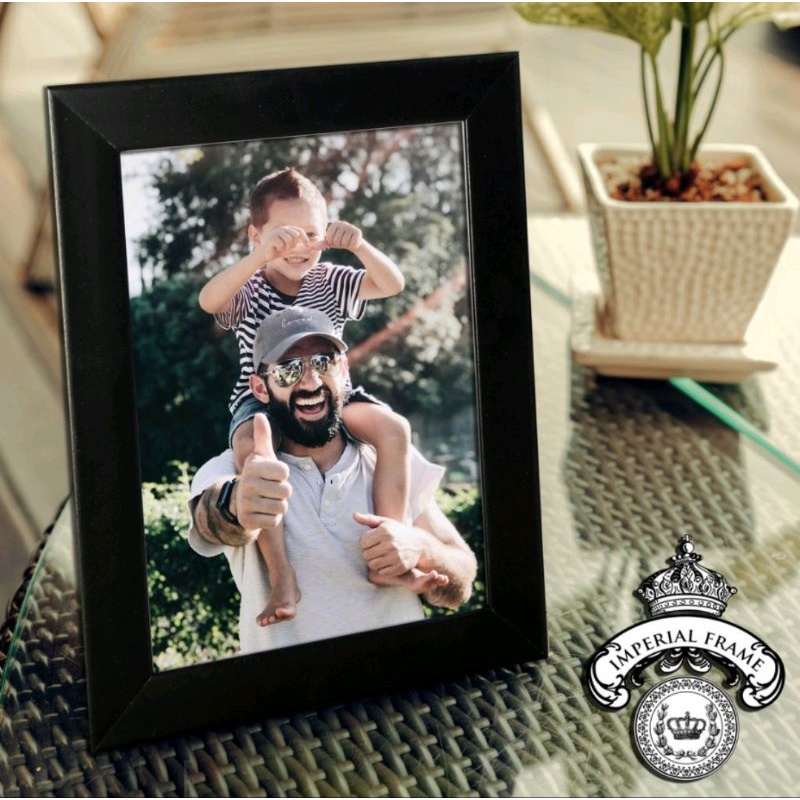 Bingkai foto figura frame 4R 5R 13x17cm minimalis hitam dan putih