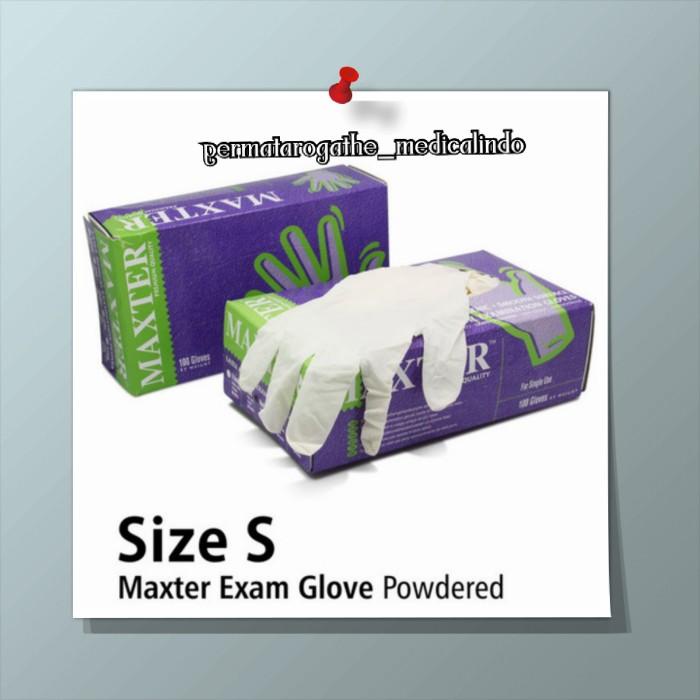 Sartang Sarung Tangan Non Steril Latex Maxter Ukuran S/M/L Glove /Handscoon