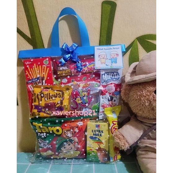 

✨MEGA ⚡ALE✨ Paket snack ultah anak PREMIUM 2 (POCKY+INACO) FREE CARD / GOODIE BAG