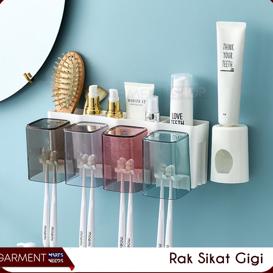 Modern.. RADOL - Dispenser Pasta Gigi Rak Odol Gantung Toothbrush Sterilizer Holder KPT