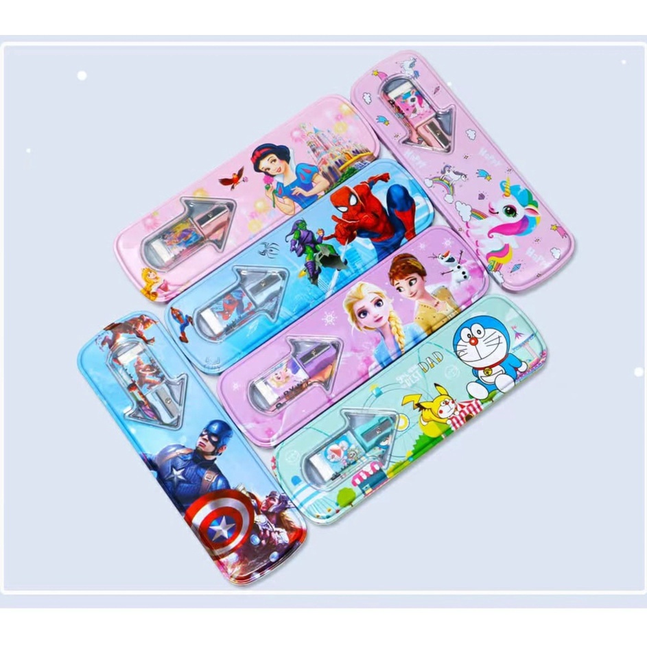 

❄️ READY STOK ❄️ KOTAK PENSIL KALENG ada ISI model PANAH/PENCIL CASE