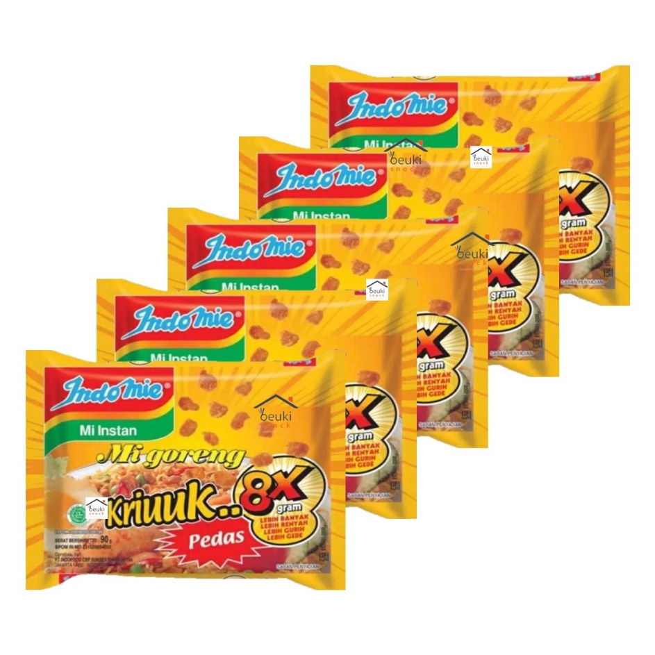 

9.9 BRANDS FESTIVAL 5PCS Indomie Goreng Kriuk Pedas 8x Dengan Kremesan Kriuuk